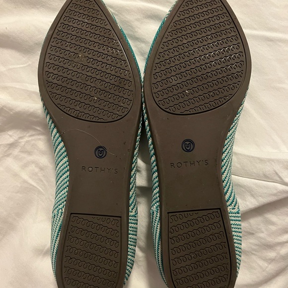Rothy’s Calypso Stripe Point Pointed Toe Flats Shoes Size 8.5 - Picture 3 of 3